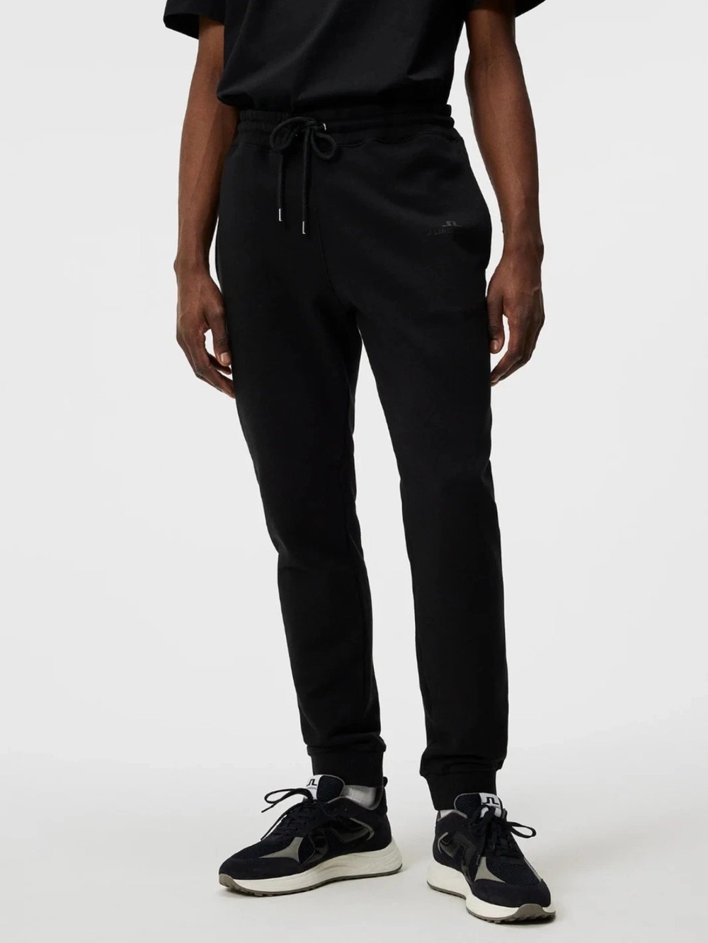 J.Lindeberg Men's Alpha Golf Active Sweatpants Black Drawstring Waist Size Small